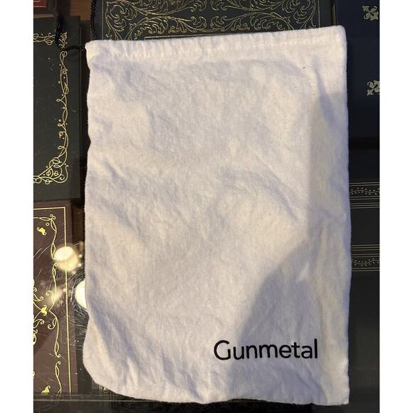 Gunmetal Designer Drawstring Dust Bag For Accessories, Storage 9” X 13” - Picture 2 of 5